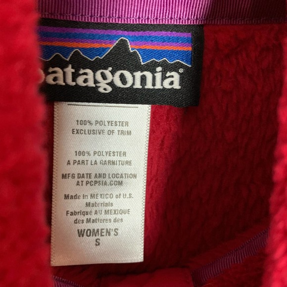Patagonia Women’s Re-Tool Snap-T Red Fleece Pullover Sweater Sweatshirt Small - Picture 4 of 6